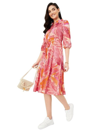 Max Women's Fit and Flare Knee Length Dress