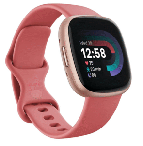 Fitbit Versa 4 Fitness Watch (Pink Sand/Copper Rose Aluminium)